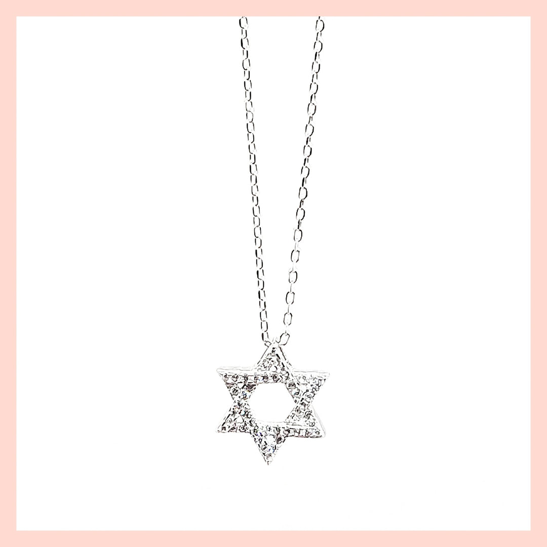 Pavé Star of David Necklace - Leila Jewels