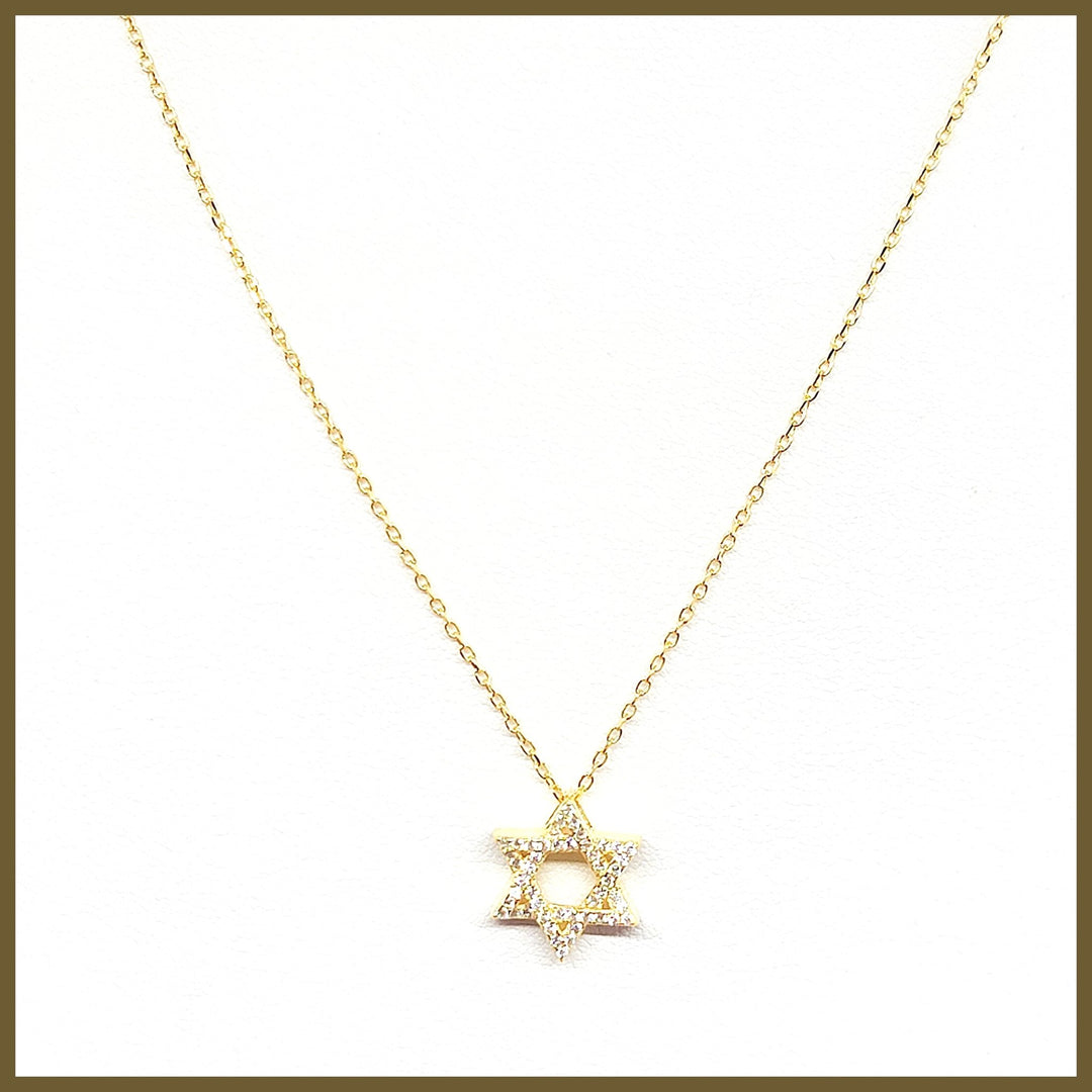 Pavé Star of David Necklace - Leila Jewels