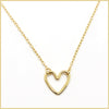 Gold Vermeil Floating Heart Necklace - Leila Jewels