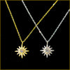 Sterling Pavé Starburst Necklace - Leila Jewels