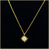 Sterling Pavé Starburst Necklace - Leila Jewels