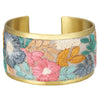 Faded Floral Embroidered Cuff Bracelet - Leila Jewels
