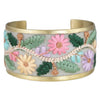 Floral Vines Embroidered Cuff Bracelet - Leila Jewels
