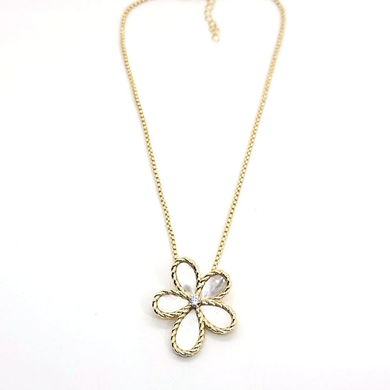 Jasmine Flower Pendant Necklace - Leila Jewels