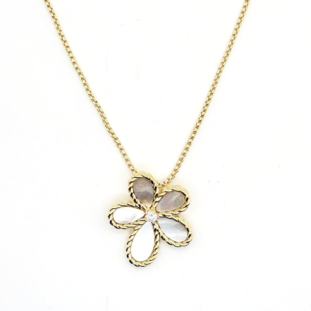 Jasmine Flower Pendant Necklace - Leila Jewels