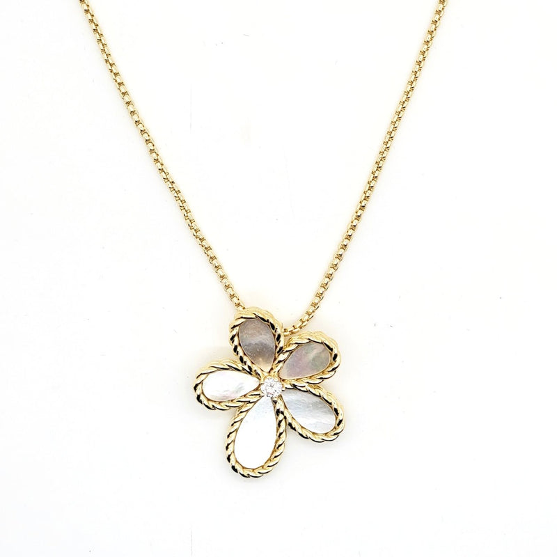 Jasmine Flower Pendant Necklace - Leila Jewels