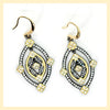 Black and Gold Frieda Earrings - Leila Jewels