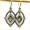 Black and Gold Frieda Earrings - Leila Jewels