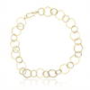 Brushed Gold Vermeil Hexagon Links Necklace - Leila Jewels