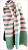 Turkish Towel / Sarong / Beach Towel - Green Pink Stripe - Leila Jewels