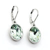 Aqua Green Crystal Drop Earrings - Leila Jewels