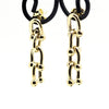 Gold Vermeil Link Drop Earrings - Leila Jewels