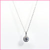 Sterling Halo Pendant Necklace - Leila Jewels