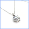 Sterling Halo Pendant Necklace - Leila Jewels