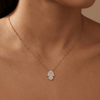 Sterling Silver and Swarovski Pavé Hamsa Necklace - Leila Jewels