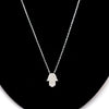 Sterling Silver and Swarovski Pavé Hamsa Necklace - Leila Jewels