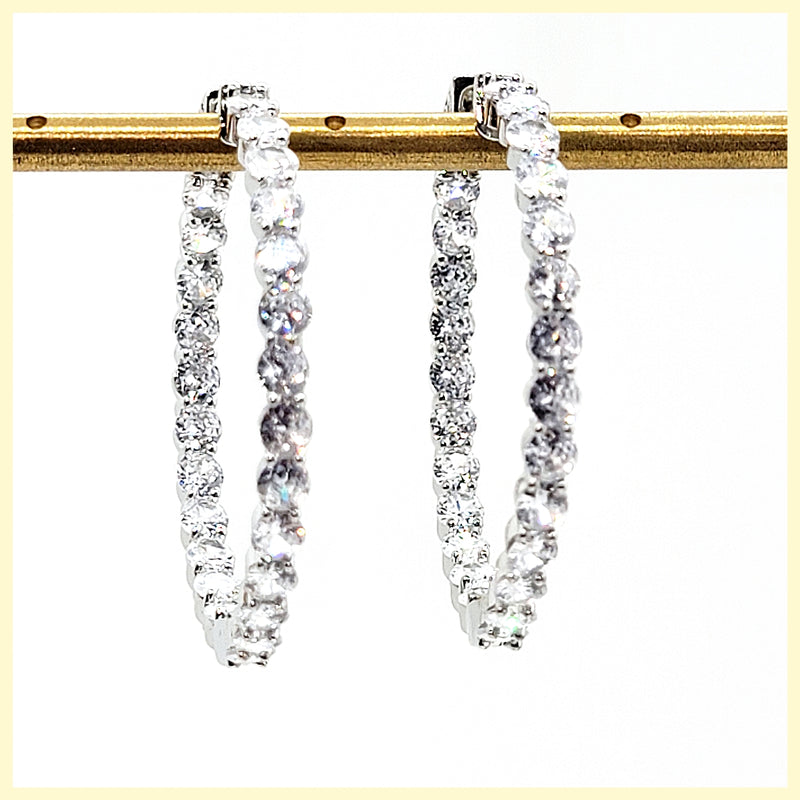 Sparkle Hoop Earrings - Leila Jewels