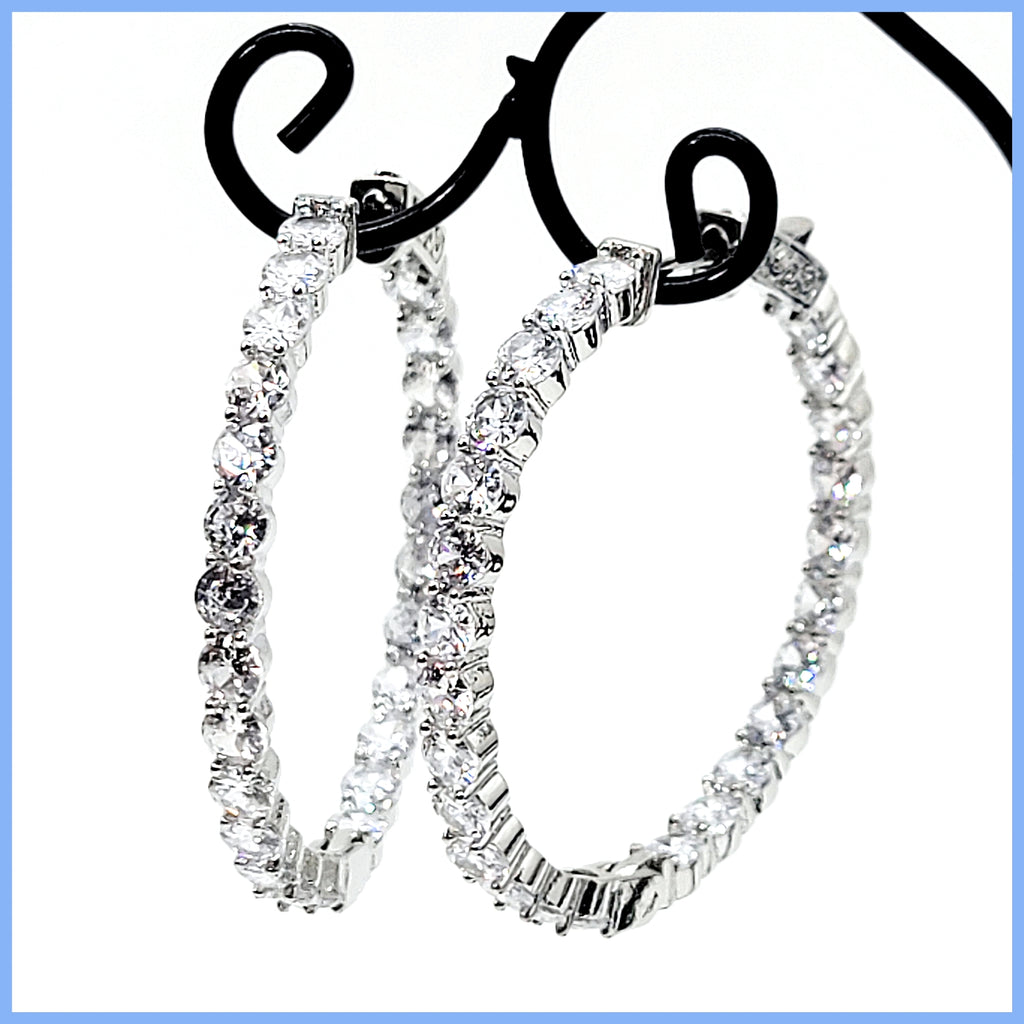 Sparkle Hoop Earrings - Leila Jewels
