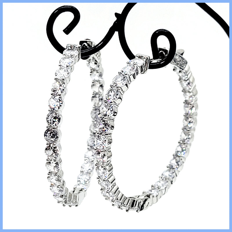 Sparkle Hoop Earrings - Leila Jewels