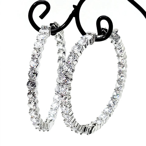 Sparkle Hoop Earrings - Leila Jewels