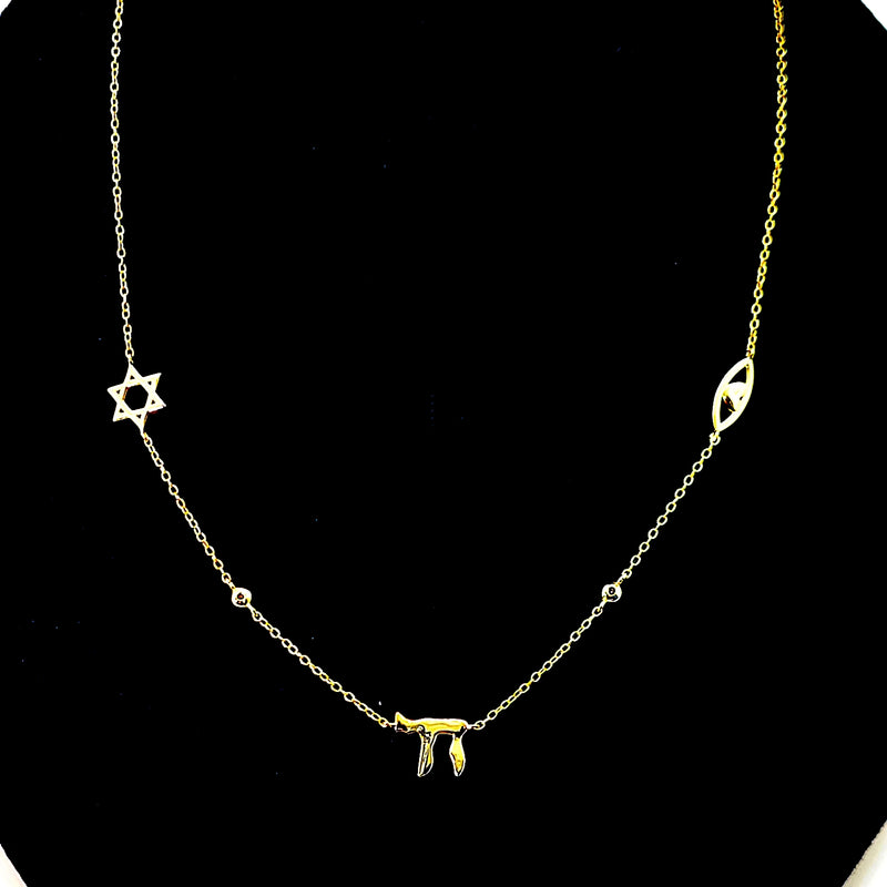 Sterling Protection Charm Necklace - Leila Jewels