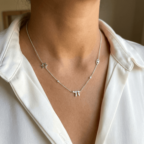 Sterling Protection Charm Necklace - Leila Jewels