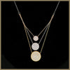 Sterling Pavé 3 - Disc Necklace - Leila Jewels