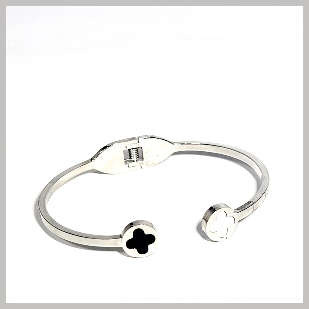 Clover Open Bangle - Leila Jewels