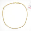 Italian Sterling Silver Two - Tone Barrel Chain Necklace - Leila Jewels