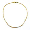 Italian Sterling Silver Two - Tone Barrel Chain Necklace - Leila Jewels