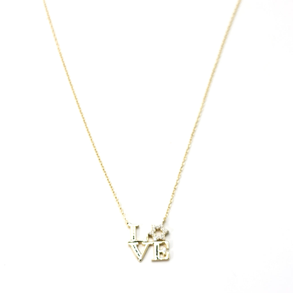 Square Love Star Necklace - Leila Jewels