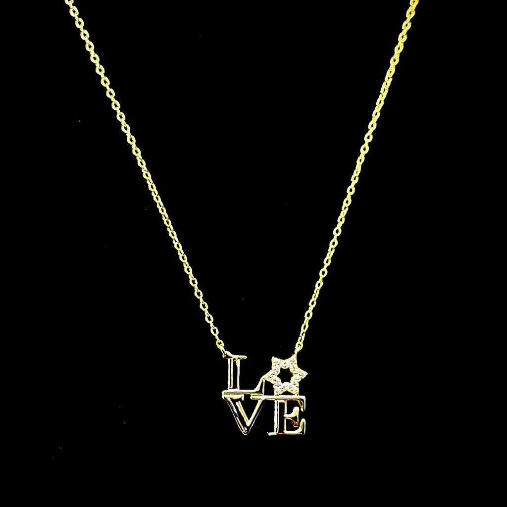 Square Love Star Necklace - Leila Jewels