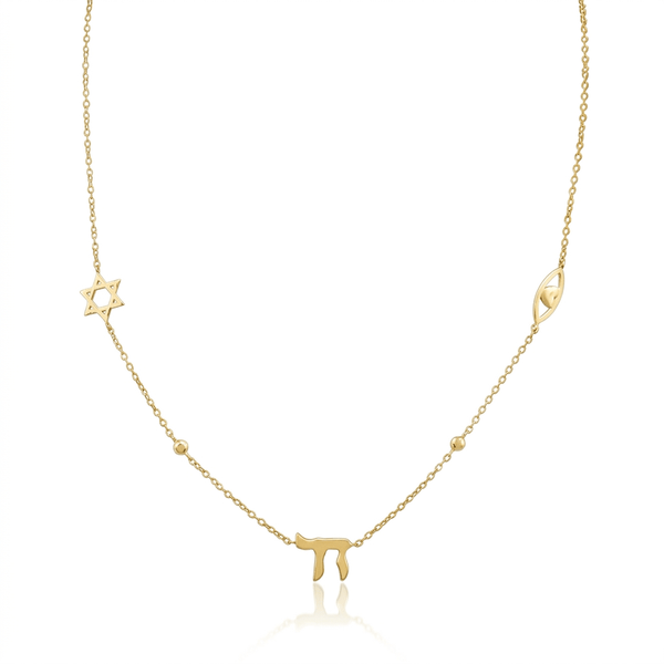 Sterling Protection Charm Necklace - Leila Jewels