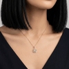 Sterling Pavé Rose Necklace - Leila Jewels