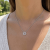 Halo Set Sterling Star of David Necklace - Leila Jewels