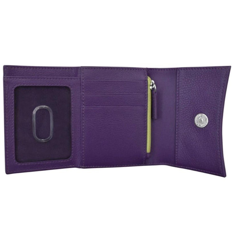 Two - Tone Leather Pocket Wallet - Leila Jewels