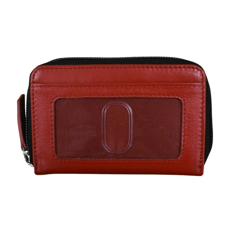 Two - Tone Leather Zip Pouch - Leila Jewels