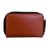 Two - Tone Leather Zip Pouch - Leila Jewels