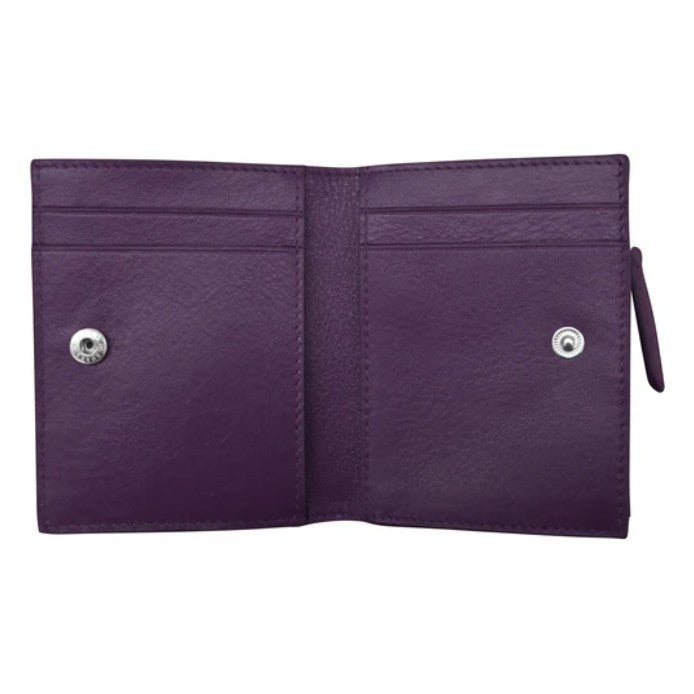 Small Leather Snap Wallet - Leila Jewels