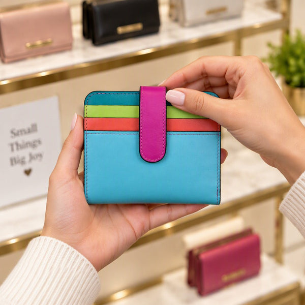 Leather Bi-Fold Credit Card Wallet - Leila Jewels