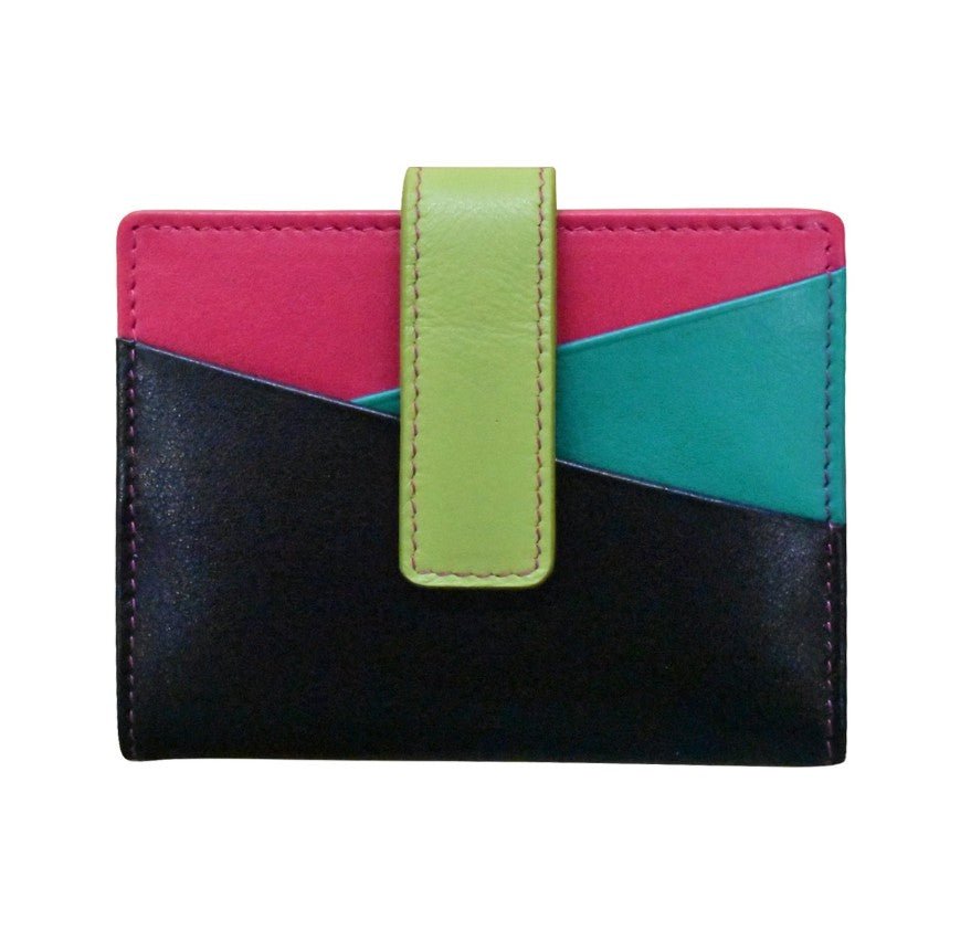 Asymmetric Leather Card Holder - Leila Jewels