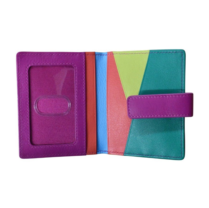 Asymmetric Leather Card Holder - Leila Jewels