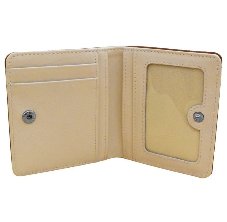 Leather Bi - Fold 2 - Tone Mini Wallet - Leila Jewels