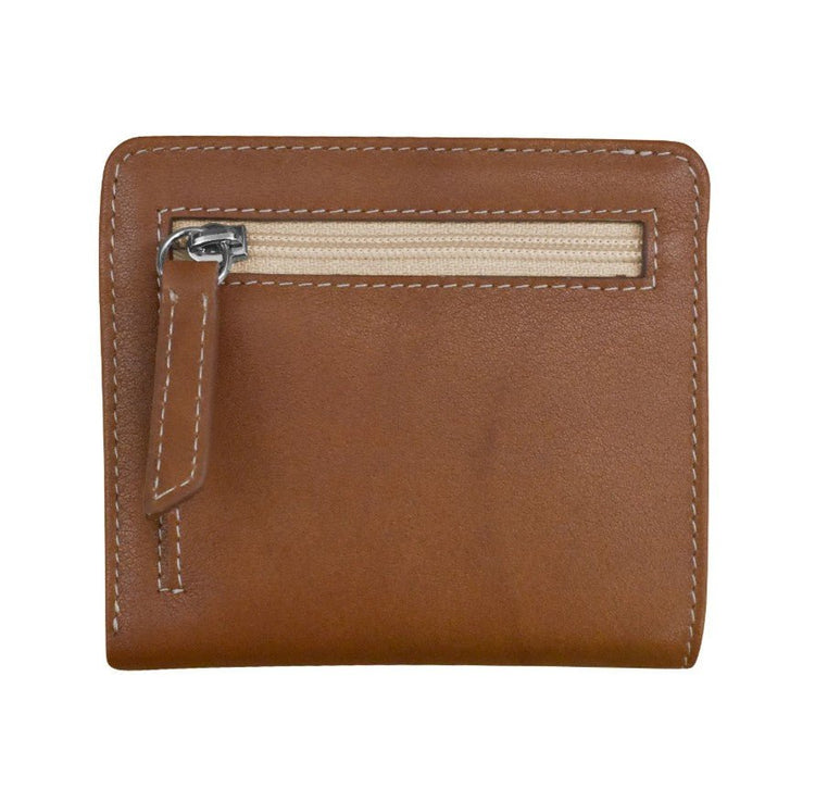 Leather Bi - Fold 2 - Tone Mini Wallet - Leila Jewels