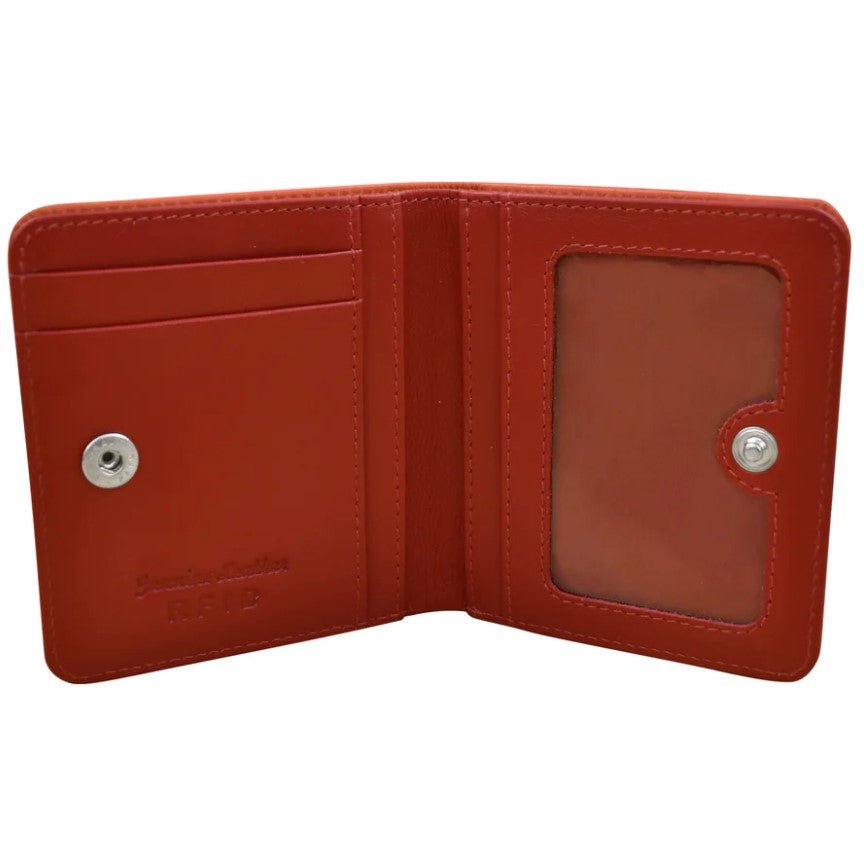 Leather Bi - Fold 2 - Tone Mini Wallet - Leila Jewels