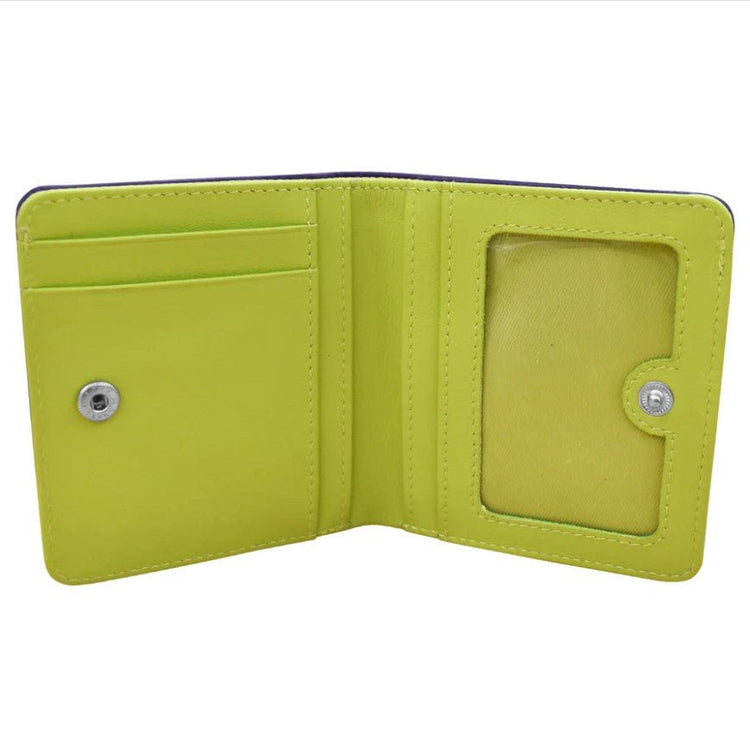 Leather Bi - Fold 2 - Tone Mini Wallet - Leila Jewels