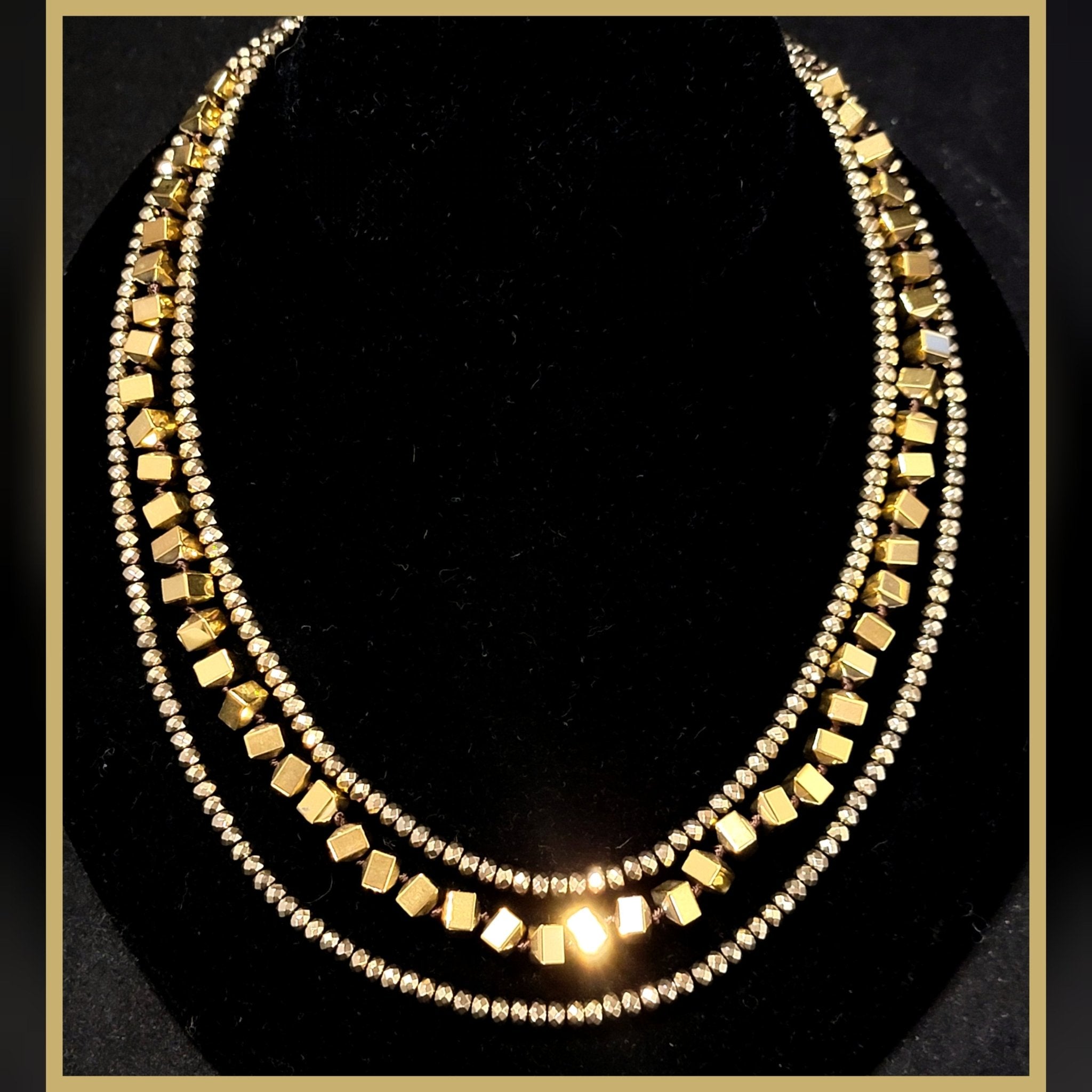 Golden Hematite Necklace - Leila Jewels