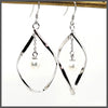 Sterling "Infinity" Dangle Earrings with Cultured Pearl Drop - Leila Jewels