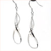 Sterling "Infinity" Dangle Earrings with Cultured Pearl Drop - Leila Jewels