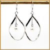 Sterling "Infinity" Dangle Earrings with Cultured Pearl Drop - Leila Jewels